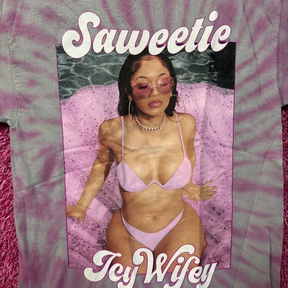 Saweetie Icy Wifey ICY GRL High Maintenance Rap Tie Dye M - Picture 2 of 5
